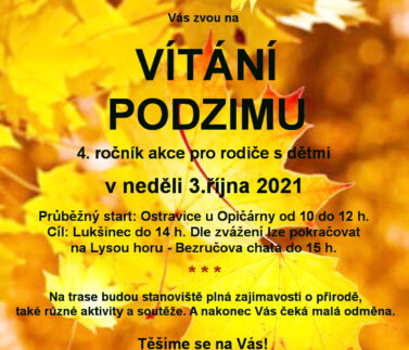 Letáček Vítání podzimu