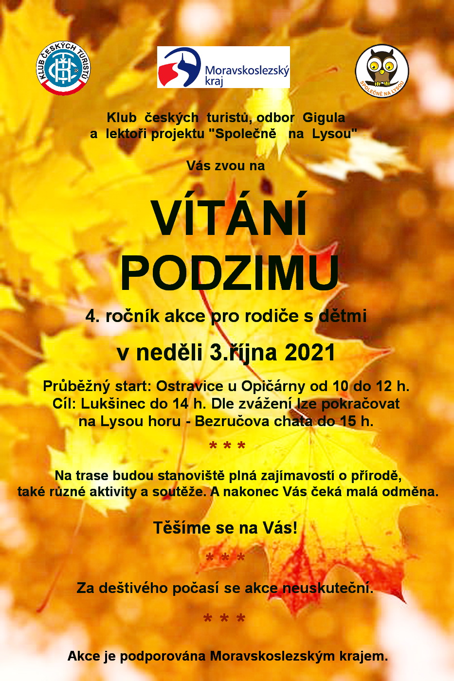 Letáček Vítání podzimu
